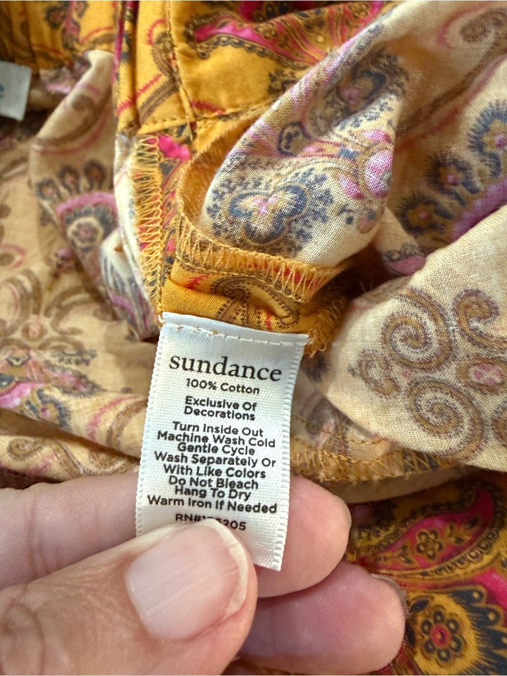 Sundance yellow and red floral-patterned drawstring lounge pants Large D92 - Picture 5 of 6